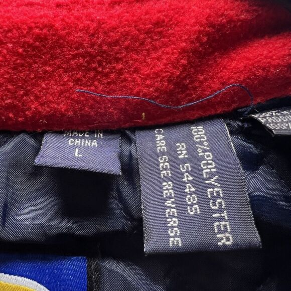 VTG American Eagle Active Sport Full Zip Fleece Vest Large Red Quilted Lining - Picture 11 of 16